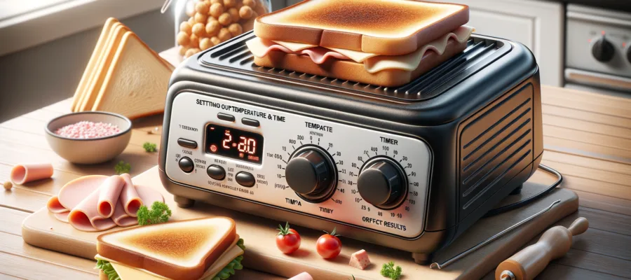 Optimale Temperatur und Zeit einstellen beim Sandwichmaker fuer perfekte Ergebnisse