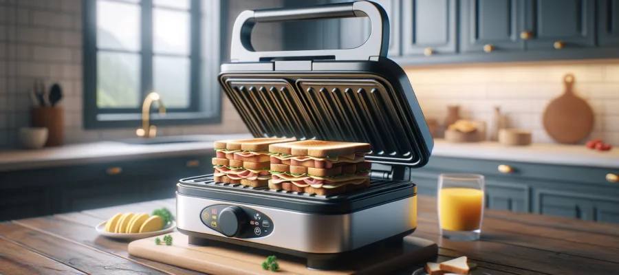 Sandwichmaker mit wechselbaren Platten: Vielseitigkeit fuer verschiedene Snacks