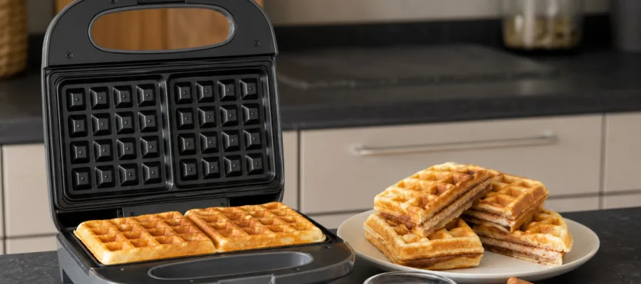Sandwichmaker Zimt-Zucker-Waffel-Sandwich